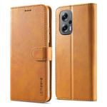 For Xiaomi Poco M5 LC.IMEEKE Calf Texture Leather Phone Case(Brown)