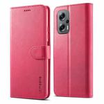 For Xiaomi Poco M5 LC.IMEEKE Calf Texture Leather Phone Case(Red)