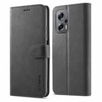 For Xiaomi Poco M4 5G LC.IMEEKE Calf Texture Leather Phone Case(Black)