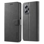 For Xiaomi Redmi Note 11E 5G LC.IMEEKE Calf Texture Leather Phone Case(Black)