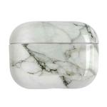 For AirPods Pro 2 Marble Pattern Wireless Earphone Protective Case(White Grey)