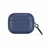 For Apple AirPods 3 PU Leather Wireless Bluetooth Earphone Protective Case(Blue)