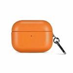 For Apple AirPods 3 PU Leather Wireless Bluetooth Earphone Protective Case(Golden Brown)