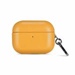 For Apple AirPods 3 PU Leather Wireless Bluetooth Earphone Protective Case(Yellow)