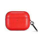 For Apple AirPods 3 PU Leather Wireless Bluetooth Earphone Protective Case(Red)
