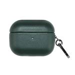 For Apple AirPods 3 PU Leather Wireless Bluetooth Earphone Protective Case(Dark Green)