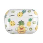 For AirPods Pro 2 Bronzing Fruit Pattern PC Earphone Hard Protective Case(Pineapple)