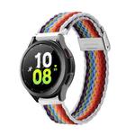 For Samsung Watch DUX DUCIS 20mm Braided Nylon Elastic Watch Band(Pale Stripes)