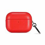 For Apple AirPods Pro PU Leather Wireless Bluetooth Earphone Protective Case(Red)