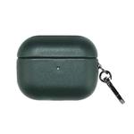 For Apple AirPods Pro PU Leather Wireless Bluetooth Earphone Protective Case(Dark Green)