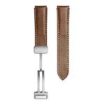 For Samsung Galaxy Watch5 40mm / 44mm Plain Weave Genuine Leather Watch Band Silver Buckle(Brown)