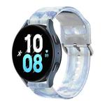 For Samsung Huawei Watch 20mm Universal Frosted Translucent Silicone Watch Band(Ice Blue)