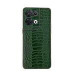For OPPO Reno8 Pro Genuine Leather Weilai Series Nano Plating Phone Case(Green)