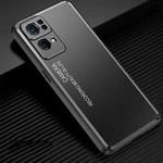 For OPPO Reno7 Pro Frosted Metal Phone Case(Black)