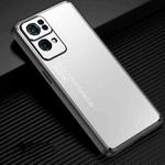 For OPPO Reno7 Pro Frosted Metal Phone Case(Silver)