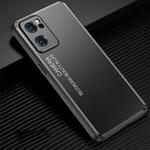 For OPPO Reno7 Frosted Metal Phone Case(Black)