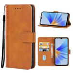 For OPPO A17 Leather Phone Case(Brown)