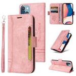 For iPhone 14 Plus BETOPNICE Dual-side Buckle Leather Phone Case(Pink)