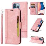 For iPhone 14 Pro Max BETOPNICE Dual-side Buckle Leather Phone Case(Pink)