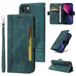 For iPhone 13 mini BETOPNICE Dual-side Buckle Leather Phone Case(Green)