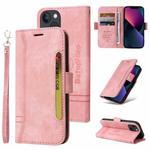 For iPhone 13 BETOPNICE Dual-side Buckle Leather Phone Case(Pink)