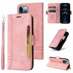 For iPhone 12 mini BETOPNICE Dual-side Buckle Leather Phone Case(Pink)