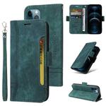 For iPhone 12 mini BETOPNICE Dual-side Buckle Leather Phone Case(Green)