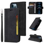 For iPhone 12 Pro Max BETOPNICE Dual-side Buckle Leather Phone Case(Black)