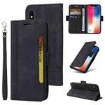 For iPhone XS Max BETOPNICE Dual-side Buckle Leather Phone Case(Black)