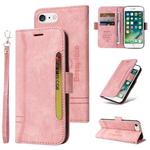 For iPhone 7 Plus / 8 Plus BETOPNICE Dual-side Buckle Leather Phone Case(Pink)