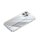 For iPhone 13 Pro Max Metal Carbon Fiber Phone Case(Silver)