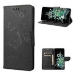 For OnePlus 10T Butterfly Embossed Horizontal Flip Leather Phone Case(Black)