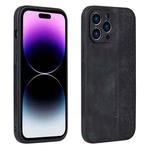 For iPhone 14 Pro Max AZNS 3D Embossed Skin Feel Phone Case(Black)