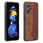 For Xiaomi Redmi Note 11T Pro 5G AZNS 3D Embossed Skin Feel Phone Case(Brown)