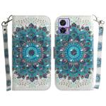 For Motorola Edge 30 Neo/Edge 30 Lite 3D Colored Horizontal Flip Leather Phone Case(Peacock Wreath)