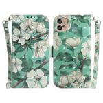 For Motorola Moto G32 3D Colored Horizontal Flip Leather Phone Case(Watercolor Flower)