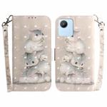 For Realme C30 3D Colored Horizontal Flip Leather Phone Case(Squirrels)