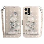 For OPPO Reno7 4G 3D Colored Horizontal Flip Leather Phone Case(Squirrels)