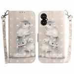 For Xiaomi Poco M4 5G 3D Colored Horizontal Flip Leather Phone Case(Squirrels)