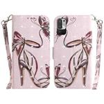 For Xiaomi Redmi Note 11T Pro 5G/Redmi Note 11T Pro+ 5G/Poco X4 GT 3D Colored Horizontal Flip Leather Phone Case(Butterfly High-heeled)