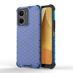 For vivo Y16 4G Global Honeycomb Phone Case(Blue)