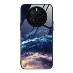 For Huawei Mate 50 Colorful Painted Glass Phone Case(Starry Sky)