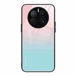 For Huawei Mate 50 Pro Colorful Painted Glass Phone Case(Blue Sky)
