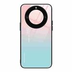 For Honor X40 Colorful Painted Glass Phone Case(Blue Sky)