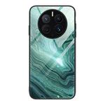 For Huawei Mate 50 Pro Marble Pattern Glass Protective Phone Case(Water Waves)