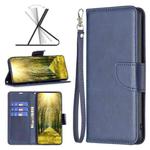 For vivo Y35 / Y22 Lambskin Texture Pure Color Flip Leather Phone Case(Blue)