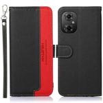 For Xiaomi Poco M4 5G KHAZNEH Litchi Texture Leather RFID Phone Case(Black)