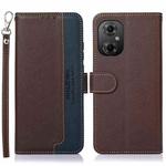 For Xiaomi Poco M4 5G KHAZNEH Litchi Texture Leather RFID Phone Case(Brown)