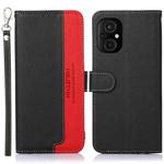 For Xiaomi Poco M5 5G / 4G KHAZNEH Litchi Texture Leather RFID Phone Case(Black)