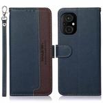 For Xiaomi Poco M5 5G / 4G KHAZNEH Litchi Texture Leather RFID Phone Case(Blue)